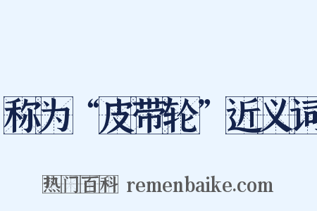 称为“皮带轮”近义词是什么意思的图片